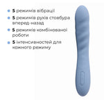 Смарт-вібратор з пульсацією Svakom Ava Neo Cornflower Blue, 15 режимів роботи, водонепроникний