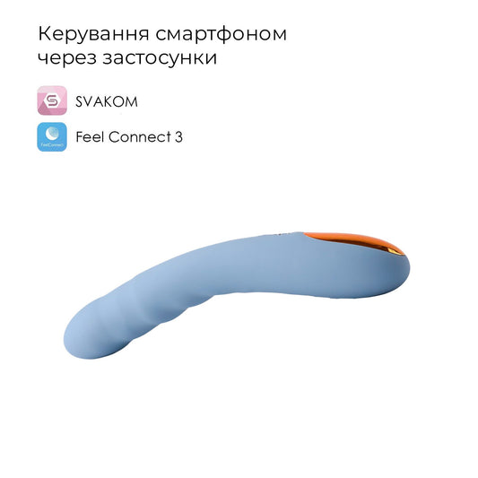 Смарт-вібратор з пульсацією Svakom Ava Neo Cornflower Blue, 15 режимів роботи, водонепроникний