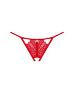 Трусики з доступом Obsessive Ingridia crotchless thong M/L, червоні