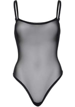 Еротичне боді Leg Avenue Cami bodysuit with thong Black XL, на бретелях