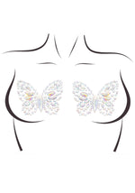 Пестис-метелики з кристалів Leg Avenue Chrysallis nipple sticker, наліпки, світяться у темряві
