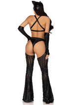 Еротичний костюм кішечки-пані Leg Avenue Mistress Kitty M, рукавички, комбінезон, маска