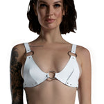 Ліф з натуральної шкіри Feral Feelings - Bikini Top White