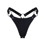 Трусики з натуральної шкіри Feral Feelings - String Bikini Black