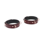 Фіксатори для стегон Liebe Seele Wine Red Thigh Cuffs S Size, натуральна шкіра