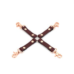 Шкіряна хрестовина Liebe Seele Wine Red Hogtie
