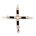 Хрестовина для фіксації Liebe Seele Rose Gold Memory Hog Tie, натуральна шкіра, рожеве золото