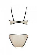 Комплект Passion LORINA SET, S/M, beige, бюстгальтер та трусики