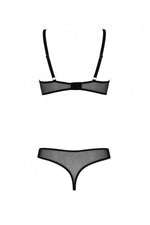 Еротичне боді Passion MARINA BODY, XXL/XXXL, black, з відкритими чашками