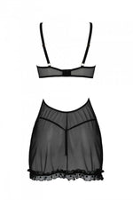 Еротичний пеньюар Passion MARINA CHEMISE, L/XL, black