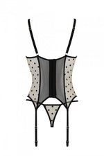 Корсет Passion MARINA CORSET, L/XL, beige, з відкритими чашками
