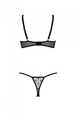 Еротичний комплект Passion MARINA SET WITH OPEN BRA, XXL/XXXL, beige, відкриті чашки