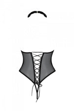 Еротичне боді Passion TRISHA BODY, S/M, beige, з відкритими чашками