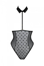 Еротичне боді Passion TRISHA BODY, S/M, black, з відкритими чашками