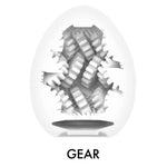 Мастурбатор-яйце Tenga Egg Gear, щільний TPE, пробник лубриканту 5 мл