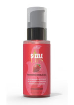 Зігрівальний масажний гель Sensuva Sizzle Lips Strawberry, без цукру, їстівний