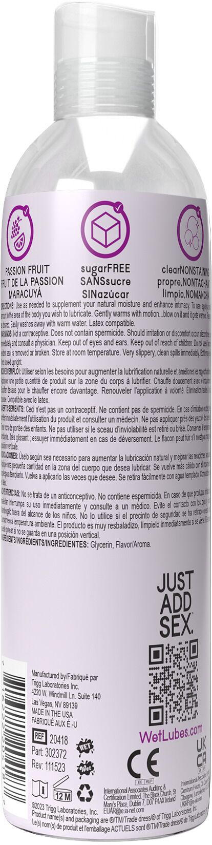 Розпродаж!!! Зігрівальний лубрикант Wet Warming Passion Fruit 4 in 1 (118 мл) (термін 30.09.2026)