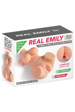 Мастурбатор-мініторс з вібрацією Real Body Real Emily, вагіна та анус, 29,5х19,3 см