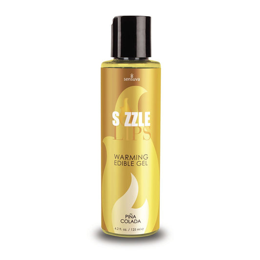 Зігрівальний масажний гель Sensuva Sizzle Lips Pina Colada, без цукру, їстівний