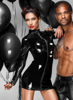 Сукня з мокрим ефектом Noir Handmade F187 PVC mini dress, XXL