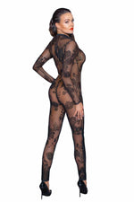 Сітчастий бодістокінг Noir Handmade F237 Long tulle overall, XXL