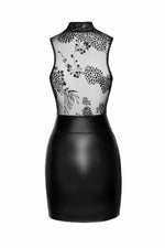 Сукня Noir Handmade F241 Short dress with powerwetlook skirt and tulle top, XXL