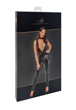 Комбінезон Noir Handmade F298 Libido, S, під латекс, мереживний верх, чокер, знімне намисто, доступ