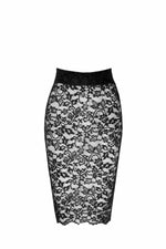 Спідниця Noir Handmade F302 Ambivalence, XXL, black, мереживо, довжина за коліна, шнурівка ззаду