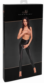 Легінси Noir Handmade F304 Taboo, XL, black, під латекс, відкриті сідниці та промежина