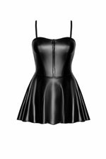 Сукня Noir Handmade F308 Dreamer, L, міні, під латекс, відкриті плечі, спідниця кльош, блискавка спереду