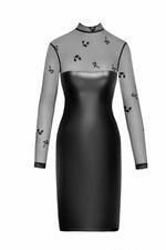 Сукня Noir Handmade F310 Sublime, L, black, міді, мокрий ефект, верх — сітка, довгий рукав