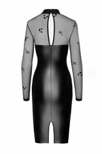 Сукня Noir Handmade F310 Sublime, XXL, black, міді, мокрий ефект, верх — сітка, довгий рукав