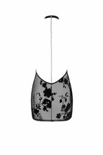 Сукня Noir Handmade F313 Mythos, XXL, black, прозора, міні, відкрита спина, декор зі стразів