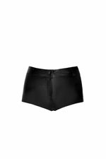 Шортики Noir Handmade F318 Wild, XL, black, під латекс, крокодиловий принт, з доступом