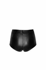 Шортики Noir Handmade F318 Wild, 3XL, black, під латекс, крокодиловий принт, з доступом