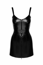 Сукня Noir Handmade F320 Starlet, M, під латекс, міні, блискавка по всій довжині, кільце на поясі