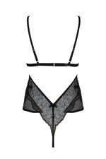 Боді Passion AMBERLY BODY black, S/M, відкрита спина, низ стрінги