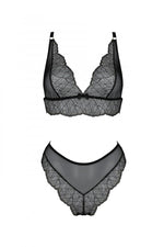 Комплект Passion AMBERLY SET black, S/M, бралет і трусики бразиліана