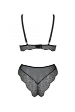 Комплект Passion AMBERLY SET black, S/M, бралет і трусики бразиліана