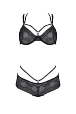 Комплект Passion DROSERA BIKINI black, L/XL, бюстгальтер і трусики-кюлоти