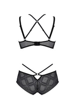 Комплект Passion DROSERA BIKINI black, XXL/XXXL, бюстгальтер і трусики-кюлоти