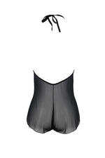 Боді Passion LEAFA BODY black, L/XL, на зав'язках, м'яка чашка, низ у вигляді шортиків