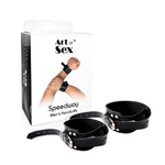 Чоловічі шкіряні наручники Art of Sex - Man Handcuffs Speedway XS-M
