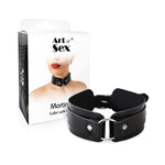 БДСМ-нашийник з кільцем Art of Sex - Martina Collar with ring, натуральна шкіра