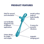 Мультивібратор Satisfyer Plug & Play 1, для неї та для нього, 2 мотори