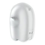 Вакуумний кліторальний стимулятор з вібрацією Satisfyer Glowing Ghost White, світиться в темряві