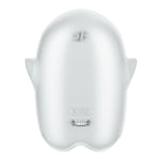 Вакуумний кліторальний стимулятор з вібрацією Satisfyer Glowing Ghost White, світиться в темряві