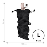 Мішечок для секс-іграшок Satisfyer Treasure Bag L, чорний, на шнурку