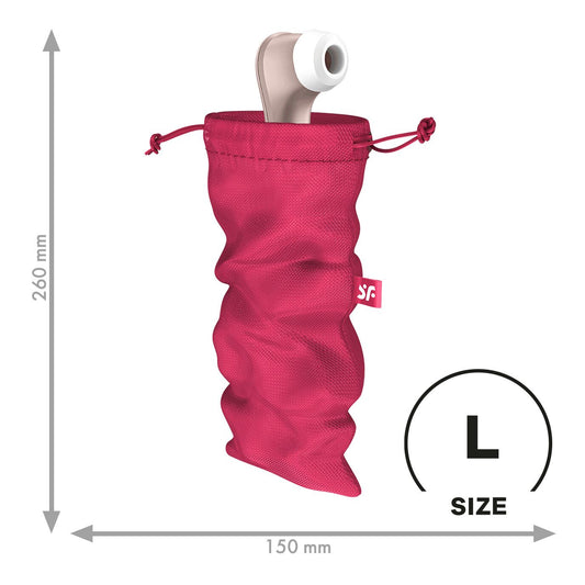 Мішечок для секс-іграшок Satisfyer Treasure Bag L, рожевий, на шнурку