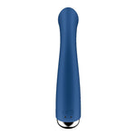 Вібратор з ротацією Satisfyer Spinning G-Spot 1 Blue, плоский майданчик для стимуляції точки G